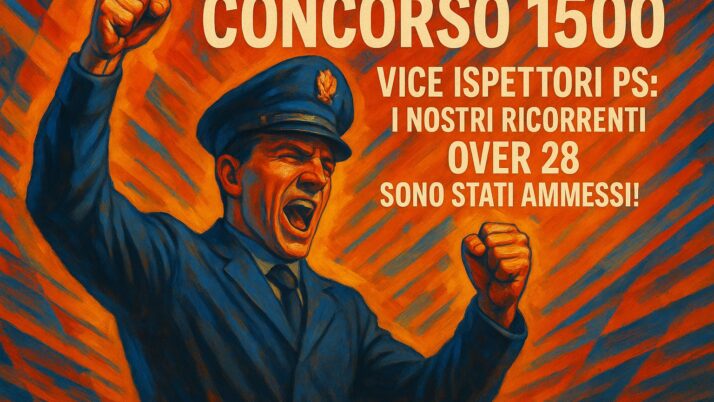 Concorso 1500 Vice Ispettori PS: l’avv. Romano vince, ammessi gli over 28