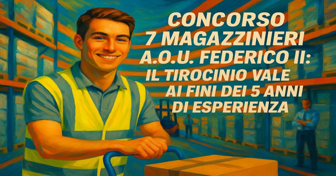 Concorso Magazzinieri Federico II: escluso per esperienza atipica, l’avv. Romano vince